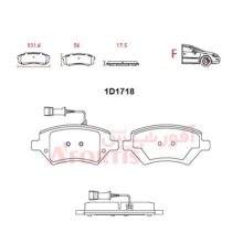 لنت ترمز جلو آفورتیس مدل 1D1718L-X22 مناسب برای ام وی ام x22